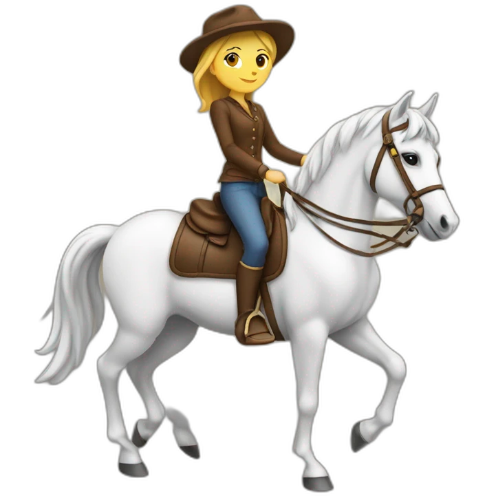 Fille sur cheval emoji