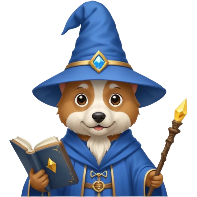 Dog wizard emoji