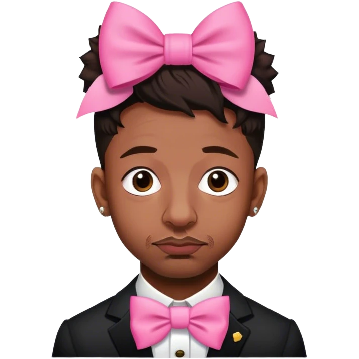 21 savage with a pink bow emoji