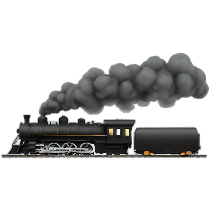 train with smoke emoji