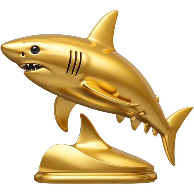golden shark statue emoji