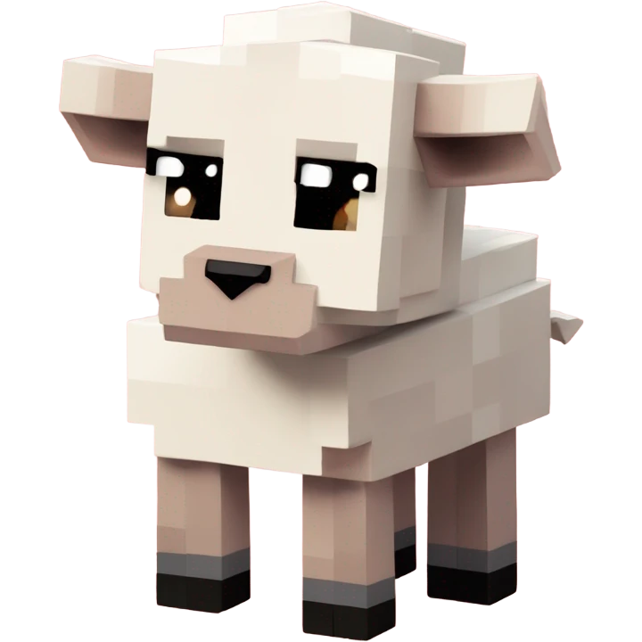 Little lamb in love, Minecraft style  emoji