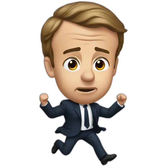 Emmanuel macron sad jumping emoji