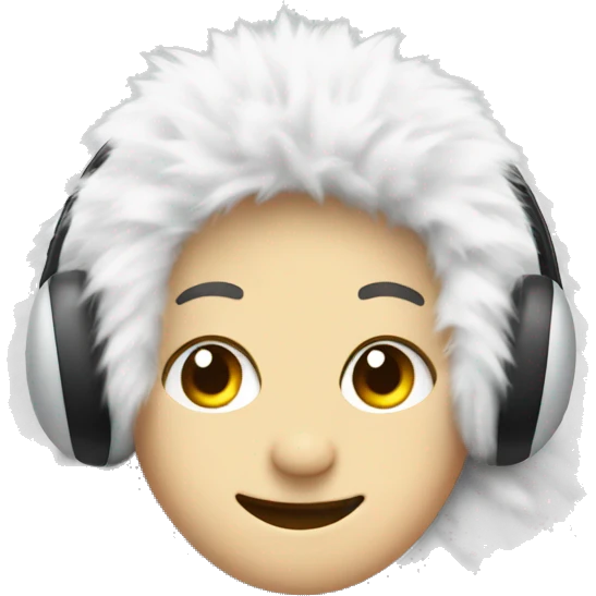 White fluffy earmuffs emoji