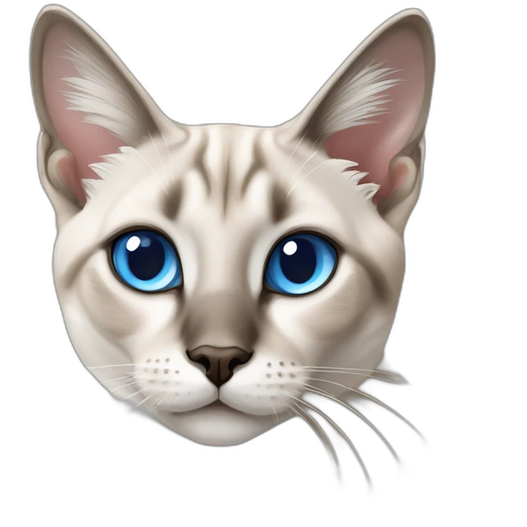 blue eyes Lynx point siamese cat emoji