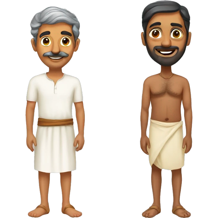 Gujurati man and Kerala man emoji