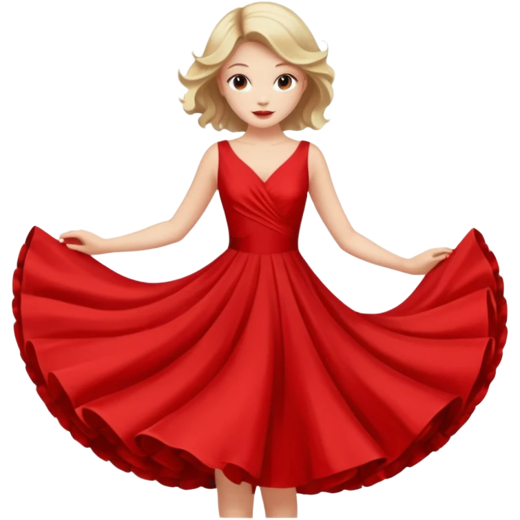 Woman Twirl occasion circle dress emoji