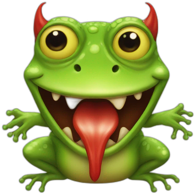Frog devil emoji