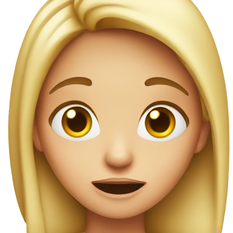 Girl looking amazed emoji