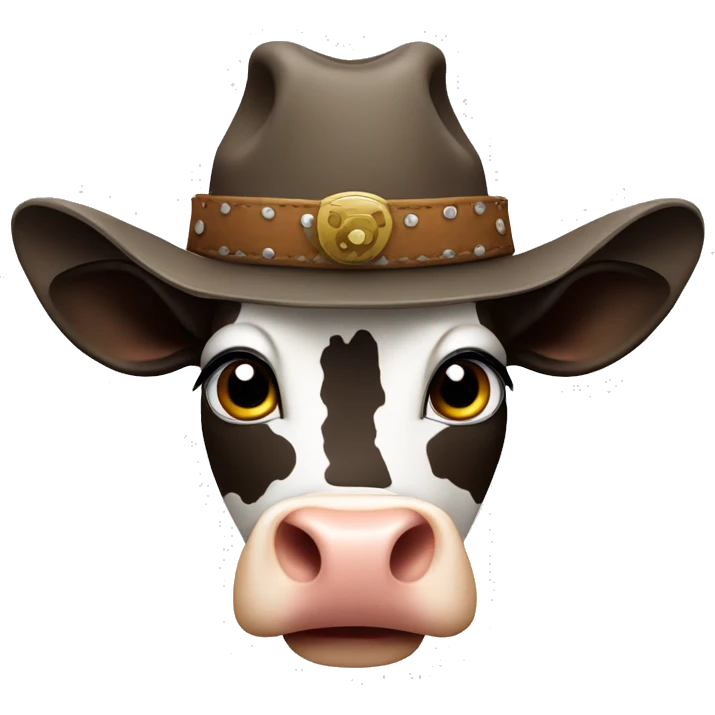 Cow with cowboy hat emoji