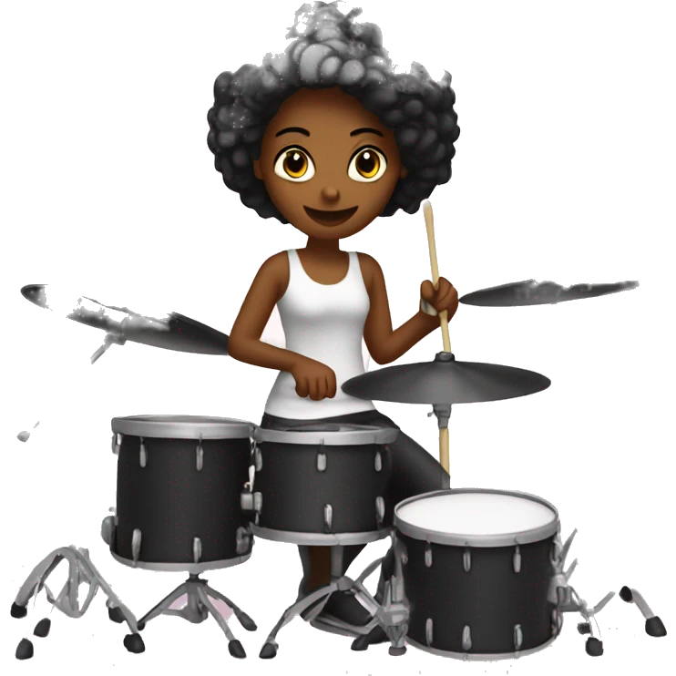 Drummer girl emoji