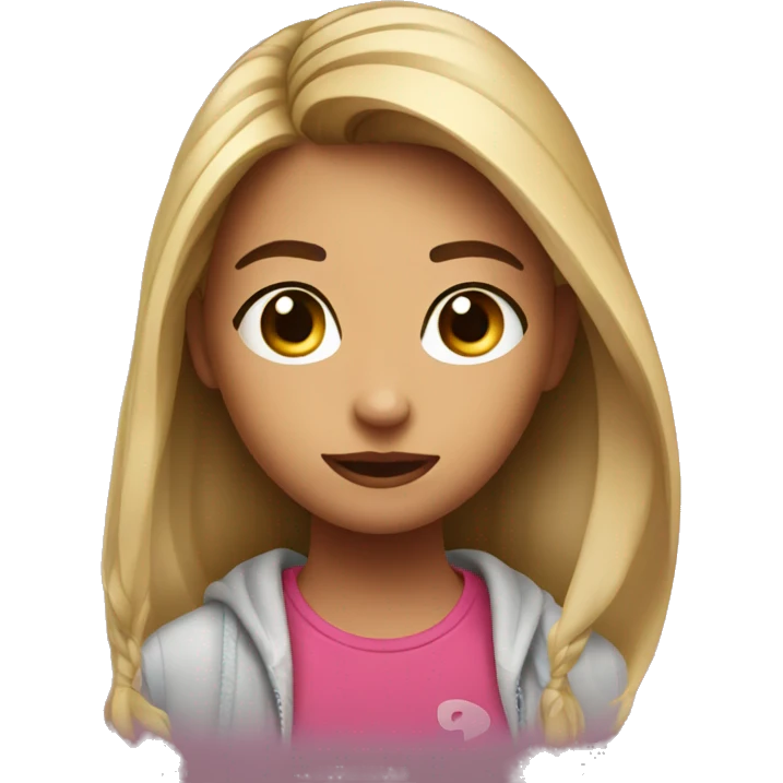 Girl watching tiktok emoji