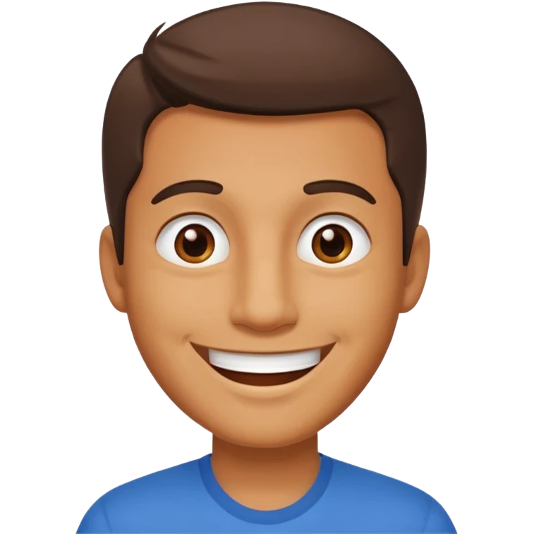 A man saying 6 8! emoji