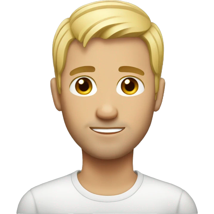 short hair white man emoji