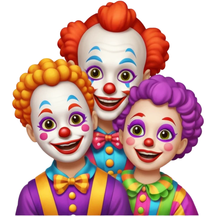 Clown with kid  emoji