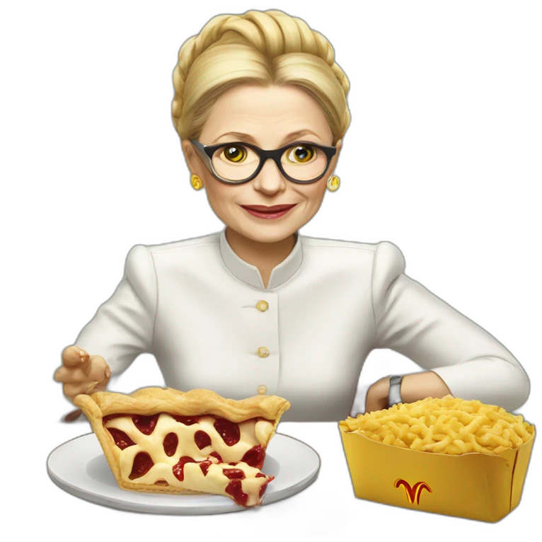 Tymoshenko eat McDonald's pie emoji