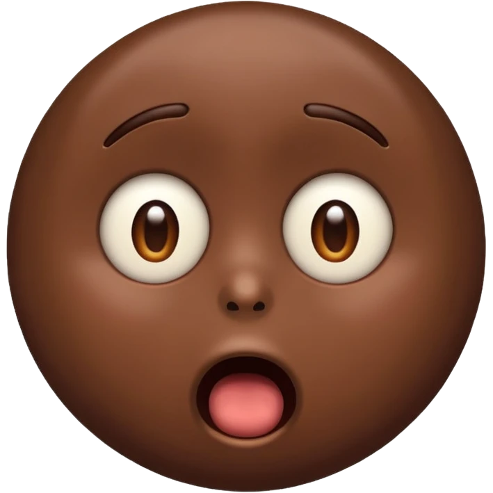 brown surprised face emoji emoji