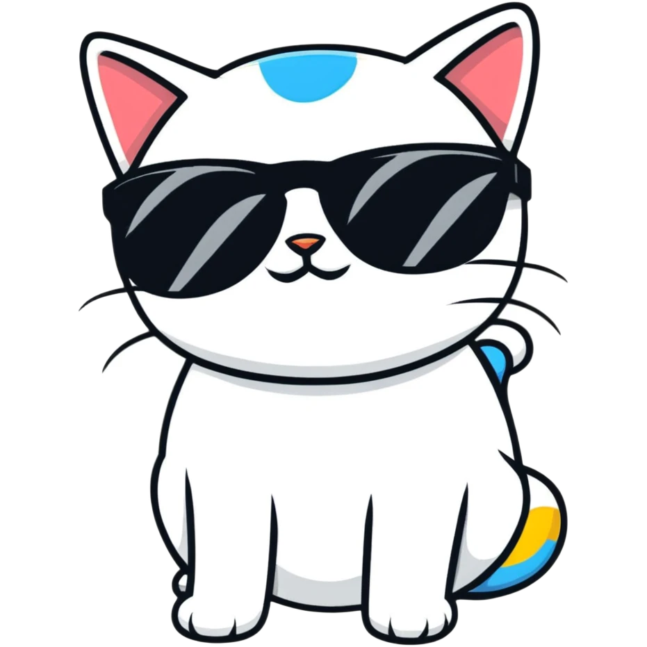 cat wearing sunglasses emoji