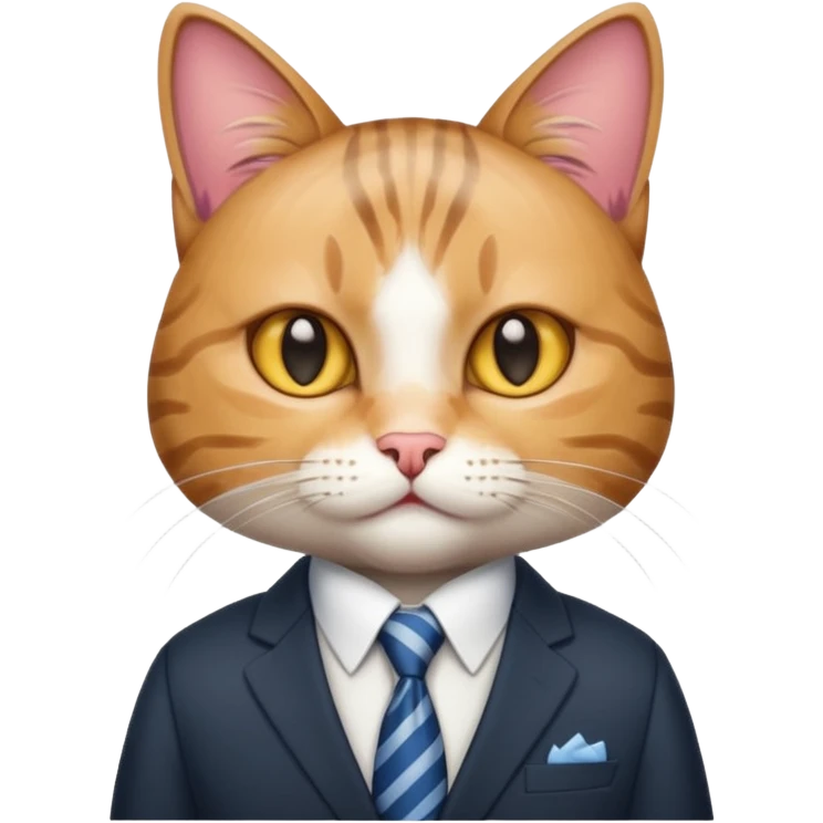 Cat in a business suit  emoji