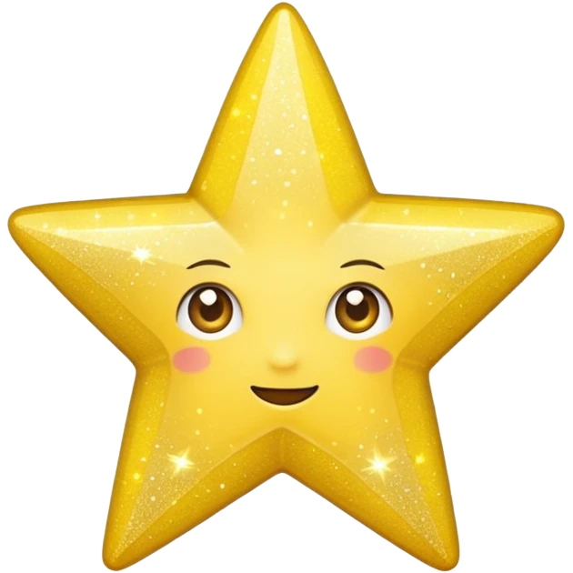 glitter yellow Star fire  emoji