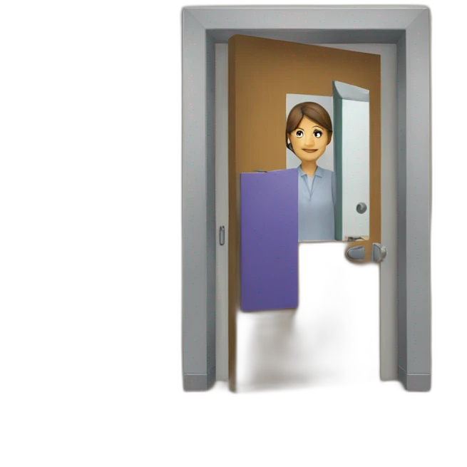 a door closes on a teacher emoji