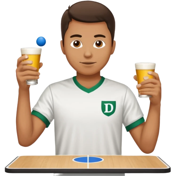 Guy playing beer game dartmouth emoji