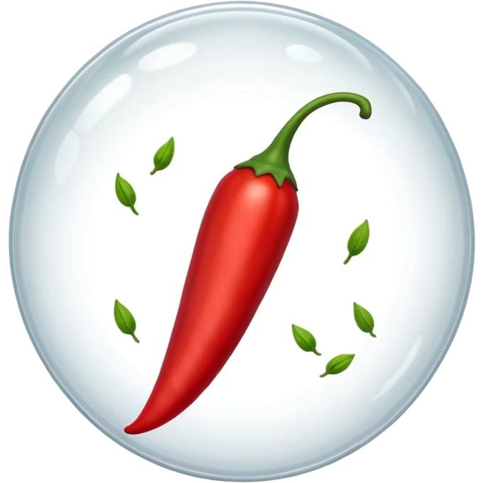Red Hot chili pepper in a bubble emoji