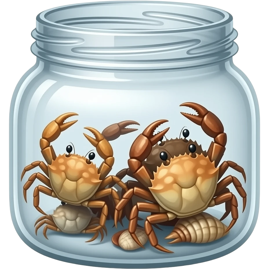 Crabs in a jar emoji