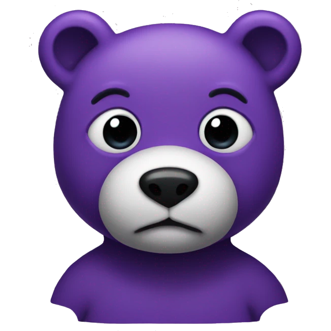 A tiny purple bear from pretty Blood emoji