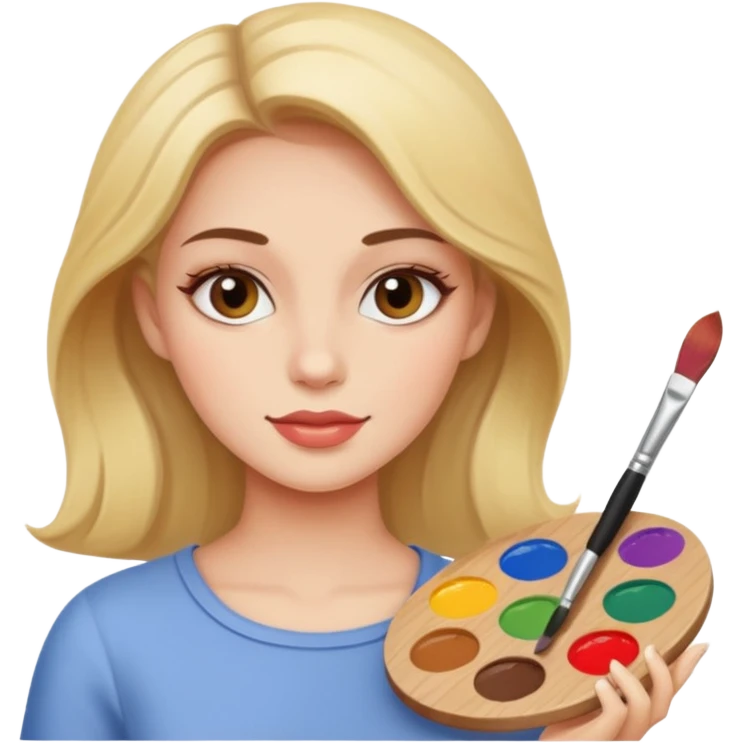 Woman with palette & brush emoji