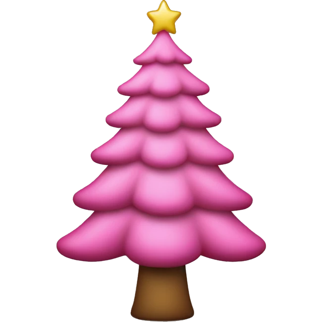 Pink Christmas tree emoji