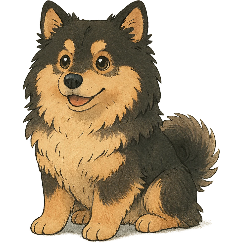 cute finnish lapphund emoji