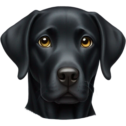 Black dog Labrador emoji