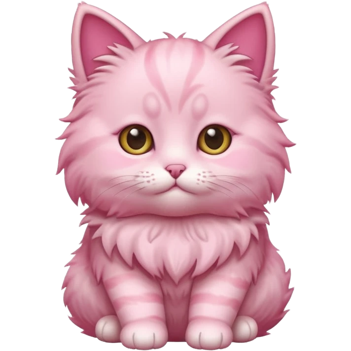 Pink cute cat emoji