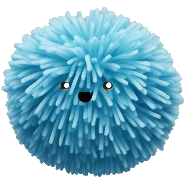 cheer pompom blue emoji