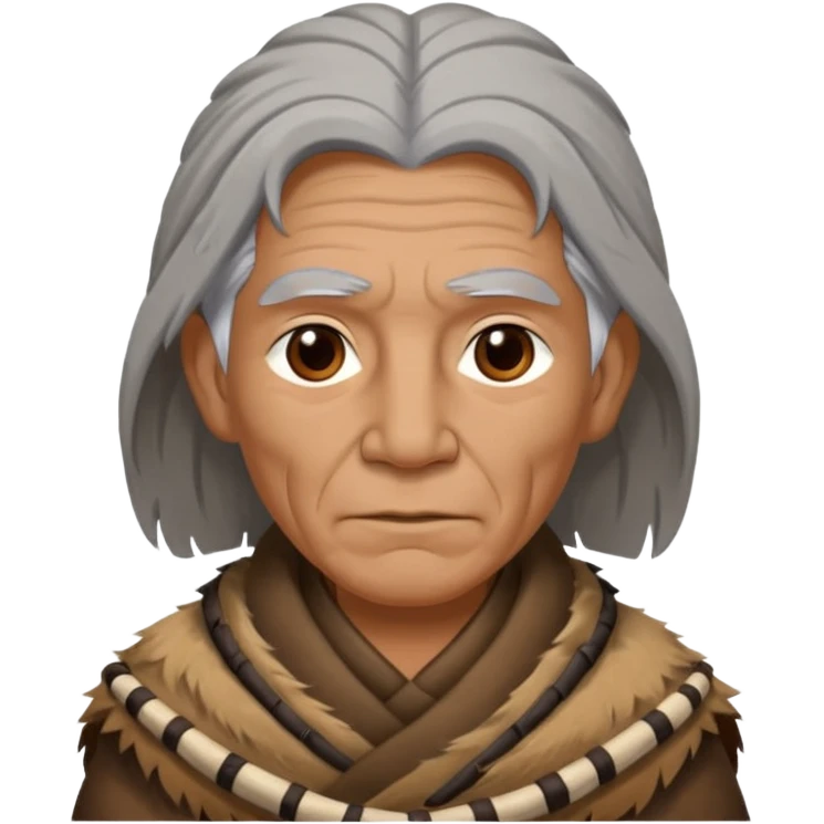 A tribal elder with grey hair wrapped in thick animal hide.



















 emoji