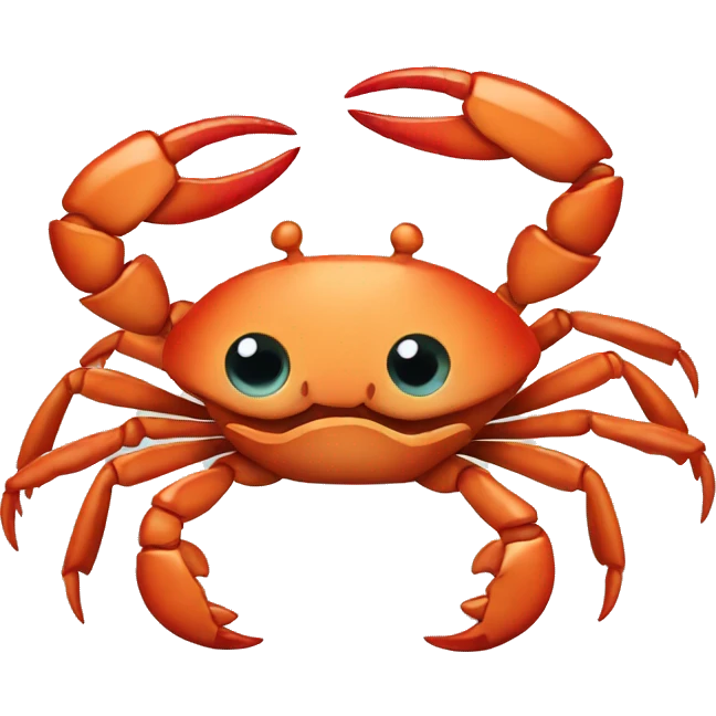 Crab holding shrimp emoji