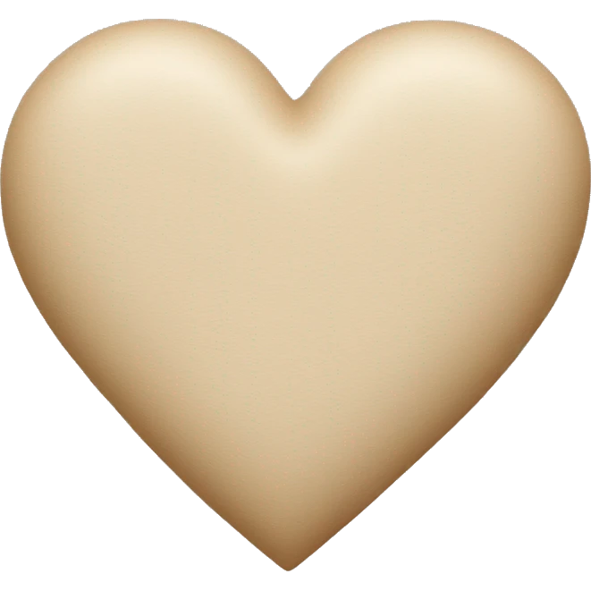Beige heart emoji