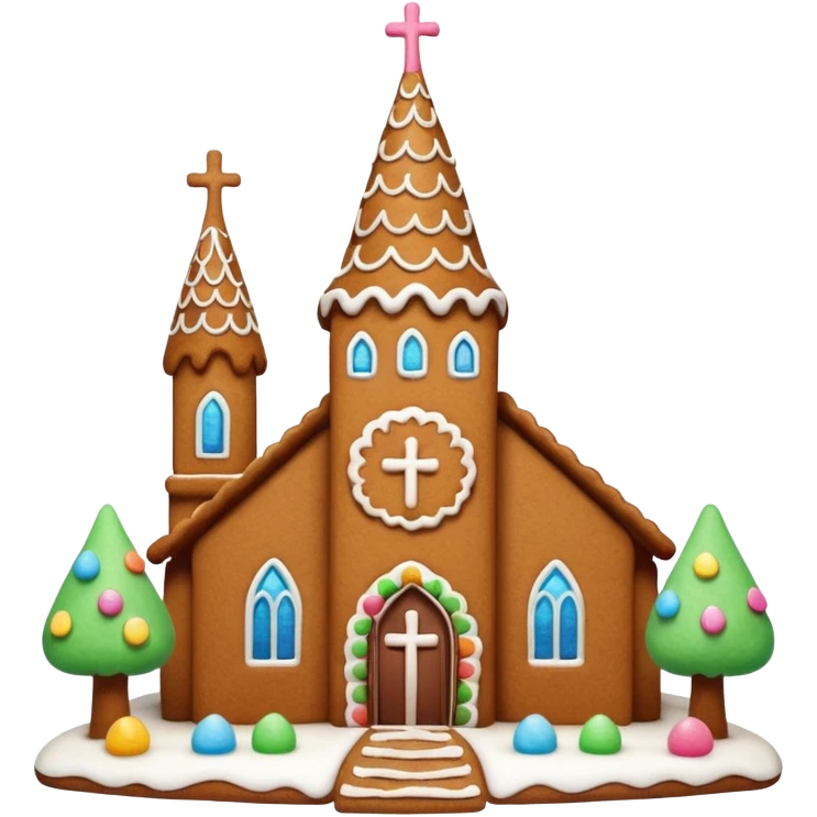 A whimsical church emoji