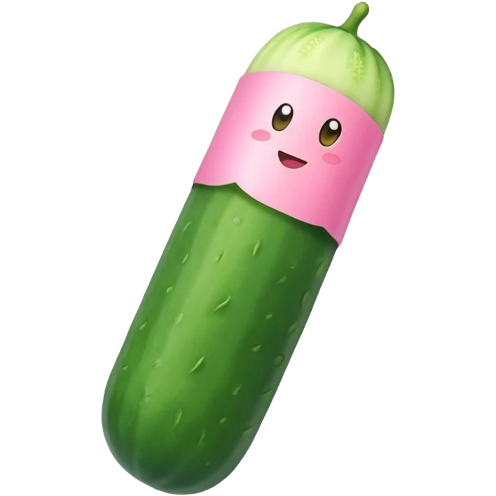 Cucumber pink emoji
