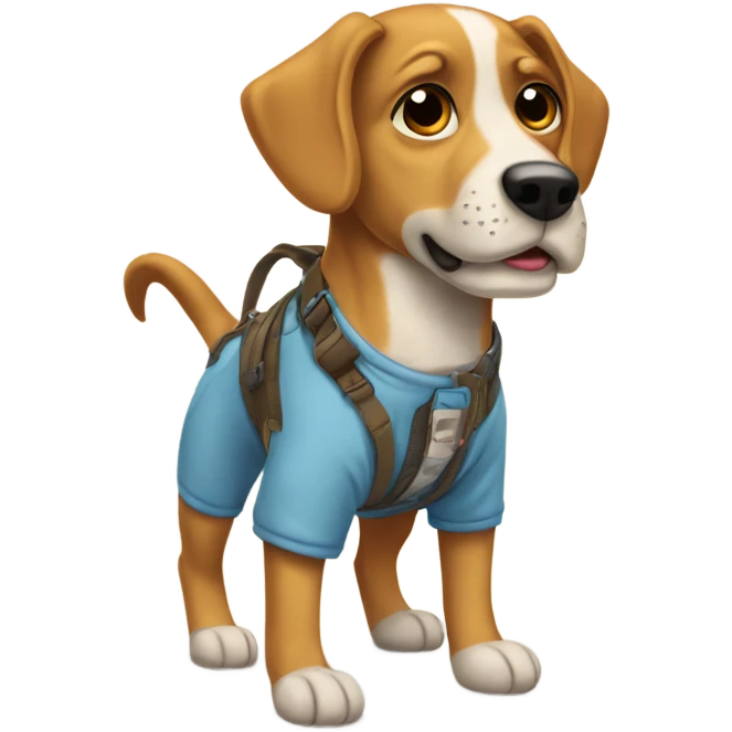 Perro con sandalias  emoji