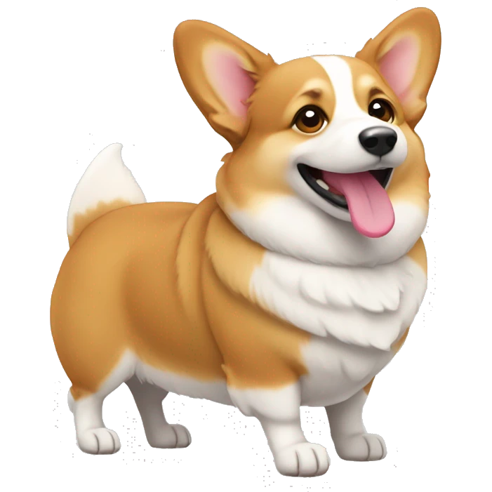 Corgi with a heart emoji