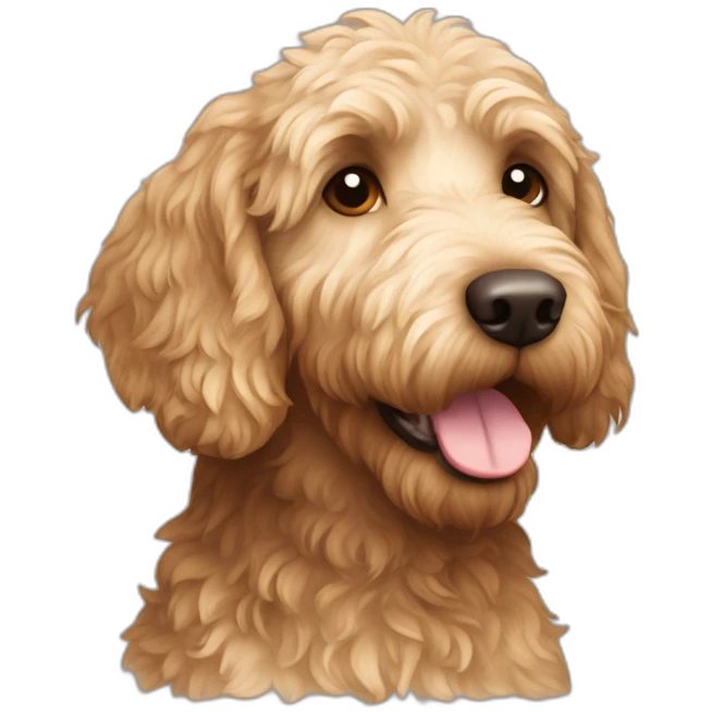 Labradoodle tondu emoji