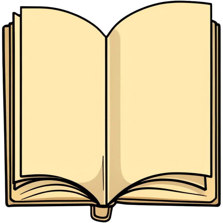 Open book with beige to cream gradient pages emoji