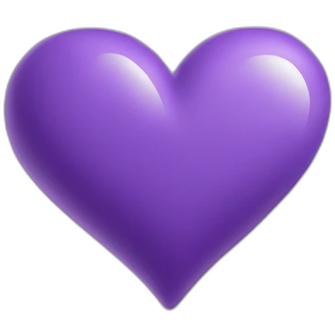 Coeur violet sur cœur blanc emoji