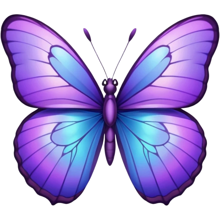 Purple butterfly with sharp ends on their wings emoji