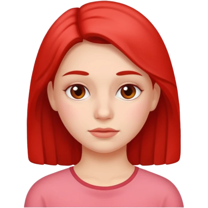 Girl with skin rosacea  emoji