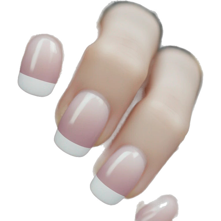 french tips nails  emoji