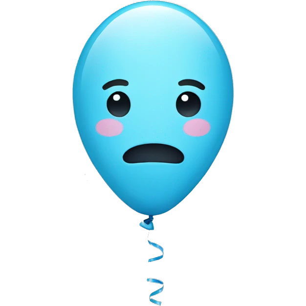 Lightblue birthday balloon emoji