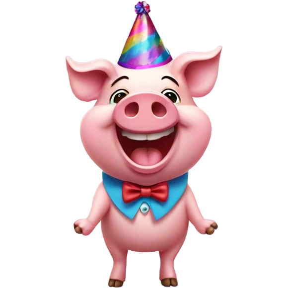 Dancing pig emoji